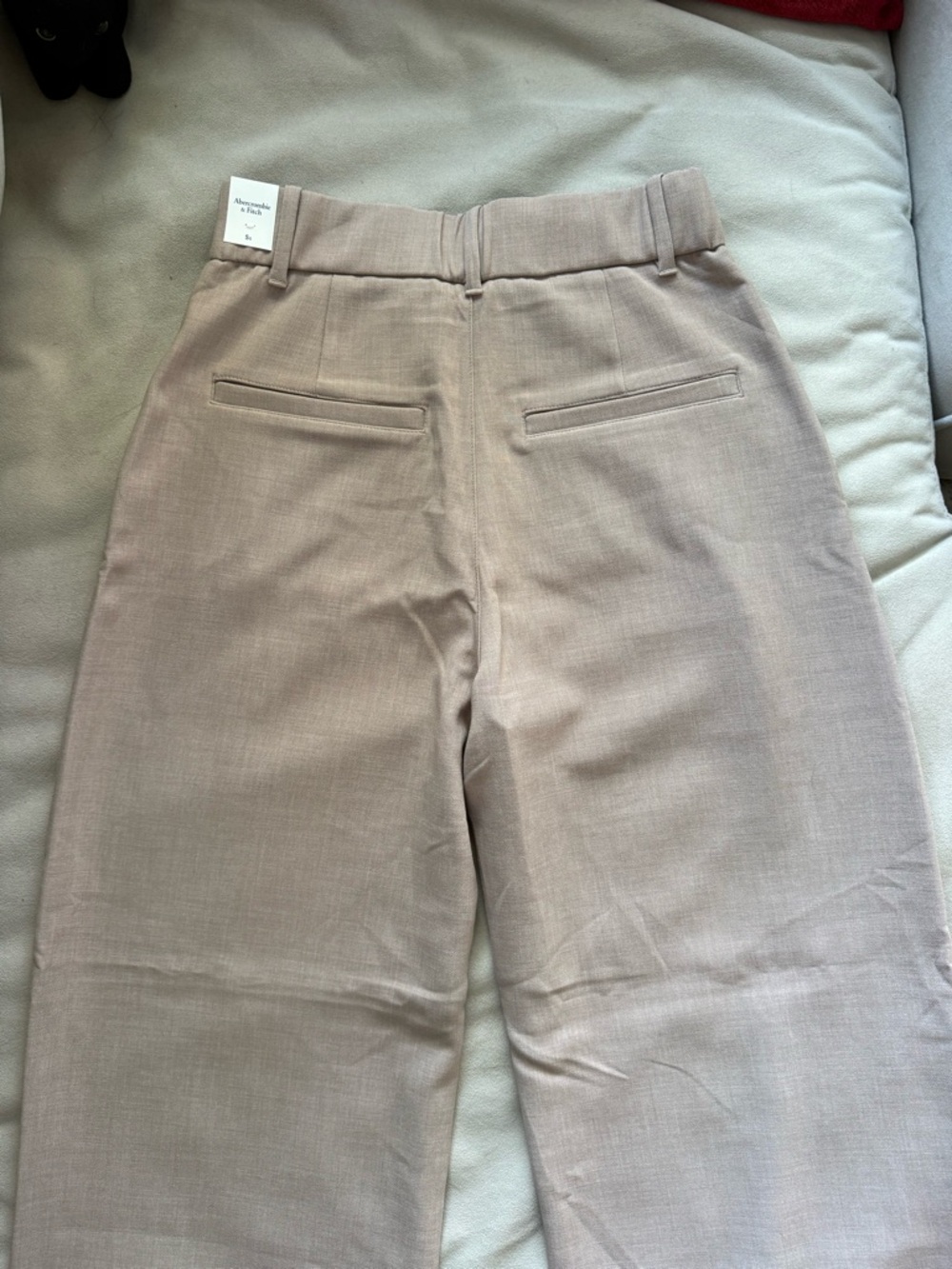 Abercrombie & Fitch Wide Leg Trousers in Taupe - Picture 2 of 6